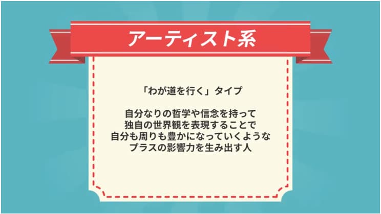 アーティスト系のタイプ