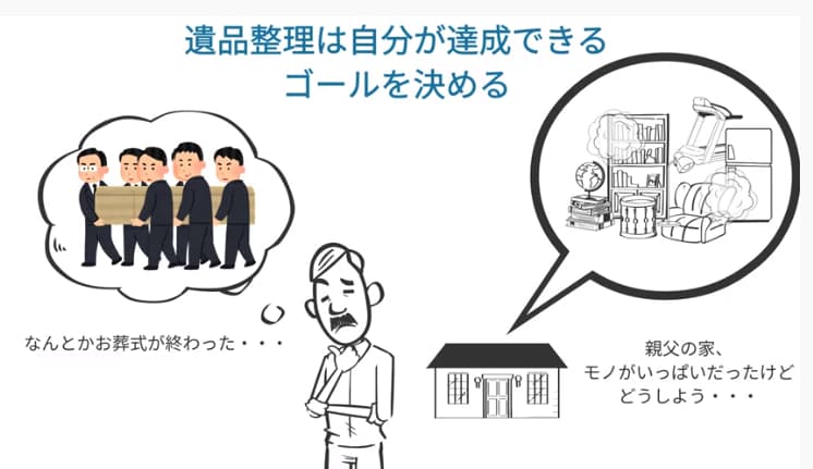遺品整理は自分が達成できるゴールを決める