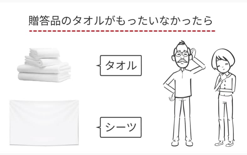 贈答品のタオルがもったいなかったら