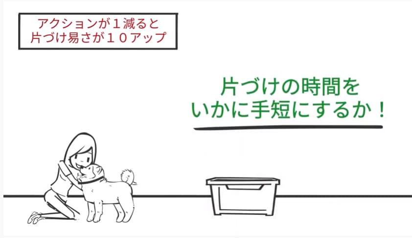 片づけの時間をいかに手短にするか