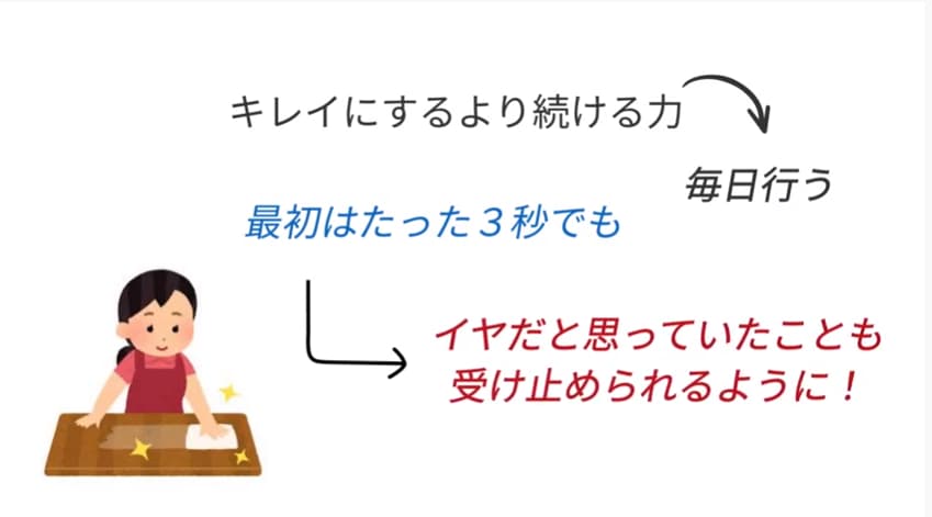 キレイにするより続ける力